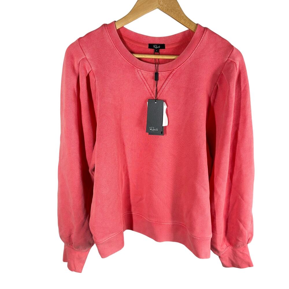 Rails Tiffany Balloon Long Sleeve Sweatshirt Size Large Cherry